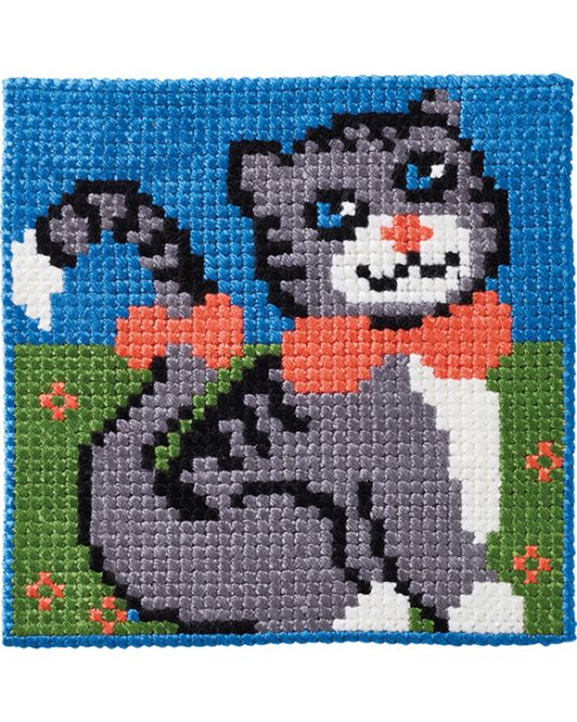 Hovedbilde Barnestramaj || Katt 25x25cm
